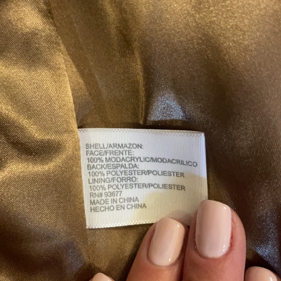 Worthington Brown Faux Fur Coat - Picture 9 of 10